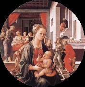 Filippino Lippi Virgin with the Child and Scenes from the Life of St Anne Spain oil painting artist